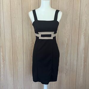 Banana Republic Black and Tan Mini Dress